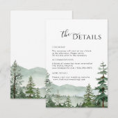Rustieke bergbos details bijgevoegde kaart (Voorkant / Achterkant)