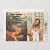 Rustieke bergbos Foto 1e verjaardag Kaart (Voorkant)