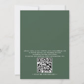 Rustieke bergbos watercolor QR-code bruiloft Kaart (Achterkant)