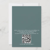 Rustieke bergboslandschap QR-code bruiloft Kaart (Achterkant)