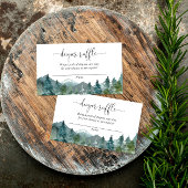 Rustieke bergen baby shower luier verloting kaarte informatiekaartje