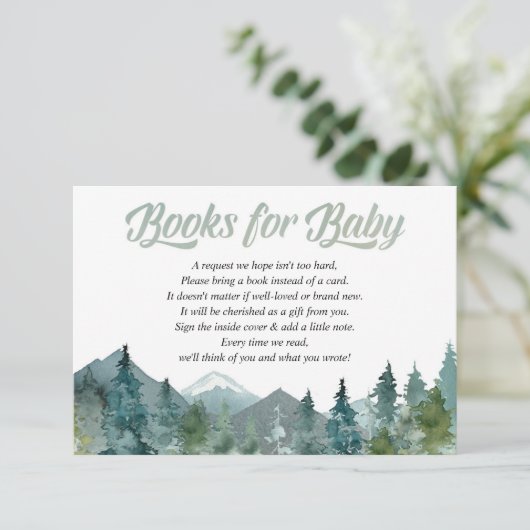 Rustieke bergen bos boek in plaats van kaart (Staand voorkant)