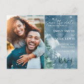 Rustieke bergen bruiloft budget Save the Date Kaar Briefkaart (Voorkant)