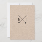 Rustieke bergen bruiloft uitnodiging (Achterkant)