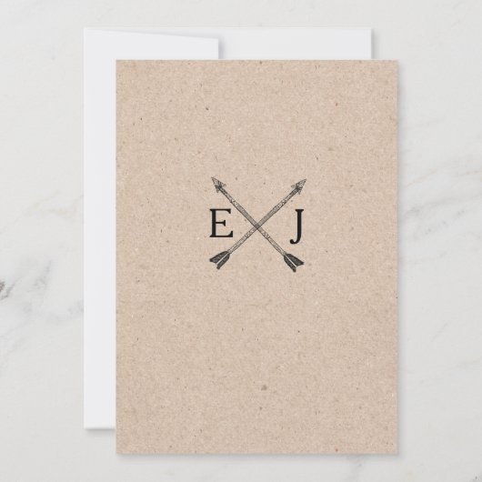 Rustieke bergen bruiloft uitnodiging (Achterkant)