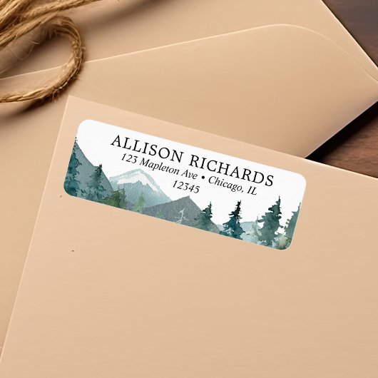 Rustieke bergen buiten thema bruiloft etiket