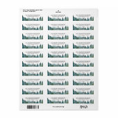 Rustieke bergen buiten thema bruiloft etiket (Full Sheet)