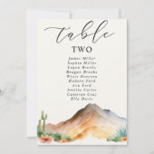 Rustieke bergen | Desert Trouwtafel nummer Kaart (Voorkant)