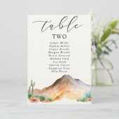Rustieke bergen | Desert Trouwtafel nummer Kaart (Staand voorkant)