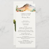 Rustieke bergen | Desert Wedding Reception Menu (Voorkant / Achterkant)