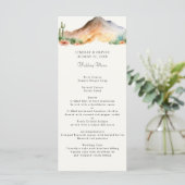 Rustieke bergen | Desert Wedding Reception Menu (Staand voorkant)