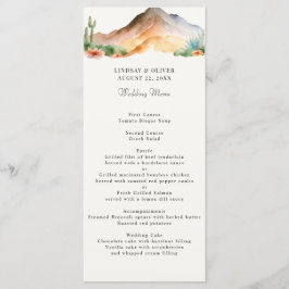 Rustieke bergen | Desert Wedding Reception Menu