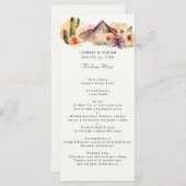 Rustieke bergen | Desert Wedding Reception Menu (Voorkant / Achterkant)