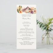 Rustieke bergen | Desert Wedding Reception Menu (Staand voorkant)