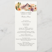 Rustieke bergen | Desert Wedding Reception Menu (Voorkant)