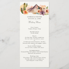 Rustieke bergen | Desert Wedding Reception Menu