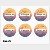 Rustieke bergen Geometrische minimalistische keuke Ronde Sticker (Vel)