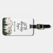 Rustieke bergen gepersonaliseerd bagagelabel (Voorkant horizontaal)