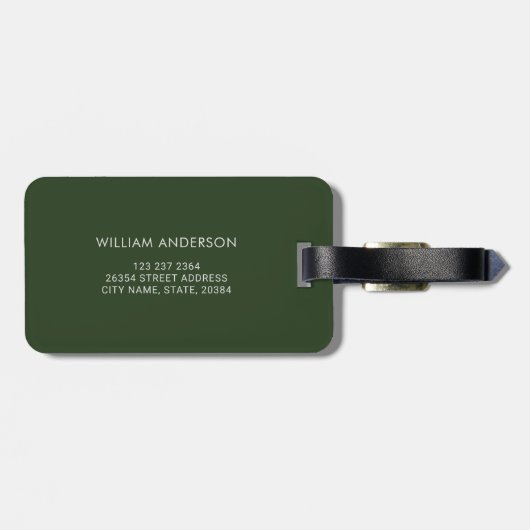 Rustieke bergen gepersonaliseerd bagagelabel (Achterkant horizontaal)