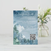 Rustieke bergen Honeymoon Fund Donker Dusk Blue Informatiekaartje (Staand voorkant)