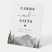 Rustieke bergen kaarten en geschenken Teken Reclamebord Met Voetstuk (Voorkant)