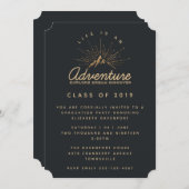 Rustieke bergen met zonnestralen Afstuderen Kaart (Voorkant / Achterkant)