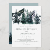 Rustieke bergen | repetitie diner kaart (Voorkant / Achterkant)