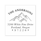 Rustieke bergen retouradres  zelfinktende stempel (Design)