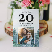 Rustieke Bergen Trouwtafel nummer w / foto 5x7