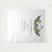 Rustieke bergen waterverf fotokabine achtergrond wandkleed (Voorkant (horizontaal))