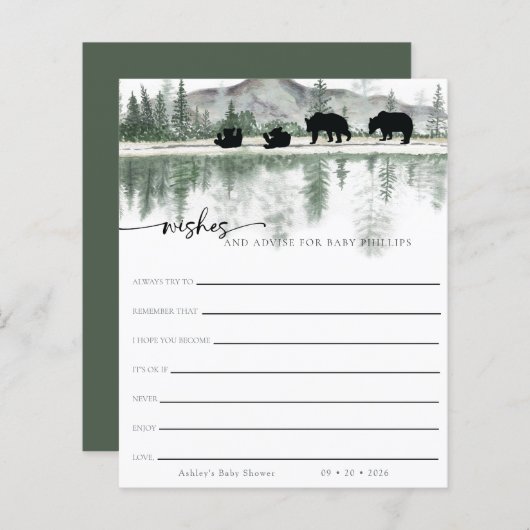 Rustieke bergen | Wensen voor Baby (Voorkant / Achterkant)