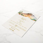 Rustieke bergen | Woestijnbruiloft Folie Uitnodiging (Gedraaid)