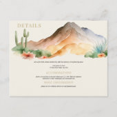 Rustieke bergen | Woestijnbruiloft Informatiekaartje (Voorkant)
