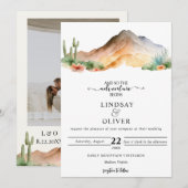 Rustieke bergen | Woestijnbruiloft Kaart (Voorkant / Achterkant)