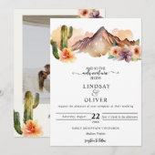 Rustieke bergen | Woestijnbruiloft Kaart (Voorkant / Achterkant)