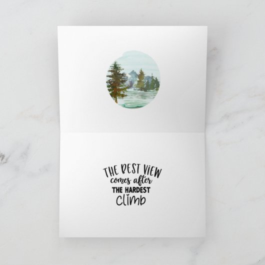 Rustieke Berghut Inspirerend Quote Kaart (Binnen)