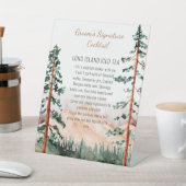 Rustieke berglandschap bruidegom Signature Cocktai Reclamebord Met Voetstuk (Insitu)