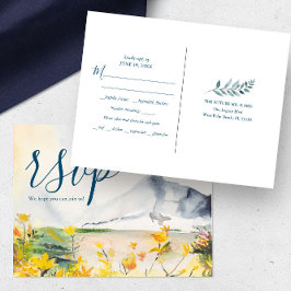 Rustieke bergmaaltijd keuze RSVP-Briefkaart Briefkaart
