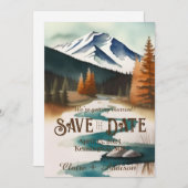 Rustieke bergstroom save the date (Voorkant / Achterkant)