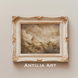 Rustieke bergtoppen Landschap  kunst Poster