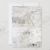 Rustieke berk bark hart bruiloft kaart (Achterkant)