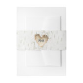 Rustieke berk bark hart bruiloft uitnodigingen wikkel (Voorkant Voorbeeld)