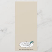 Rustieke berken bomen en herten bruiloft Menu (Achterkant)