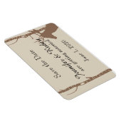 Rustieke berken bomen en herten bruiloft opslaan v magneet (Rechterzijde)