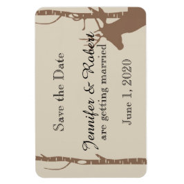 Rustieke berken bomen en herten bruiloft opslaan v magneet