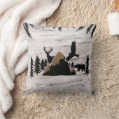 Rustieke berken buitenwildernis Eerste 1e verjaard Kussen (Deken)