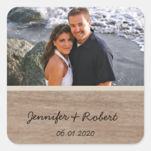 Rustieke berken en herten bruiloft gunst Sticker