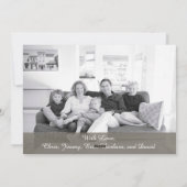 Rustieke Berken Hout Kerstmis Twee Fotokaart Feestdagenkaart (Achterkant)