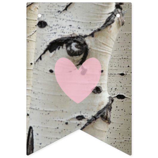 Rustieke Berken Hout Vrijgezellenfeest Decor Banne Vlaggetjes (Eerste vlag)