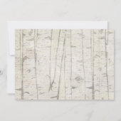 Rustieke Berken Typografie Foto Verlovingsfeest Kaart (Achterkant)